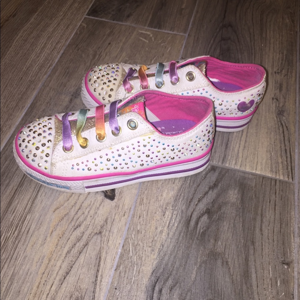 Girls size 11 twinkle toes sketchers shoes light